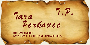Tara Perković vizit kartica